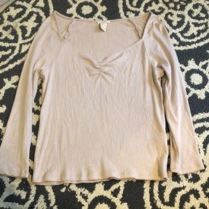 long sleeve ribbed f21 top